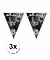 3x maffia vlaggenlijn 5 meter