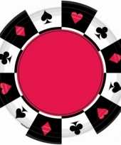 Casino feest bordjes 8 stuks