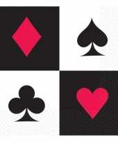 Casino thema servetten 16x